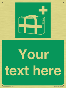 Custom sign safe condition Medical grab bag